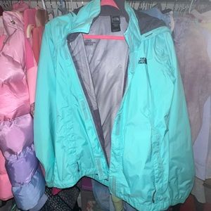 teal north face jacket size m